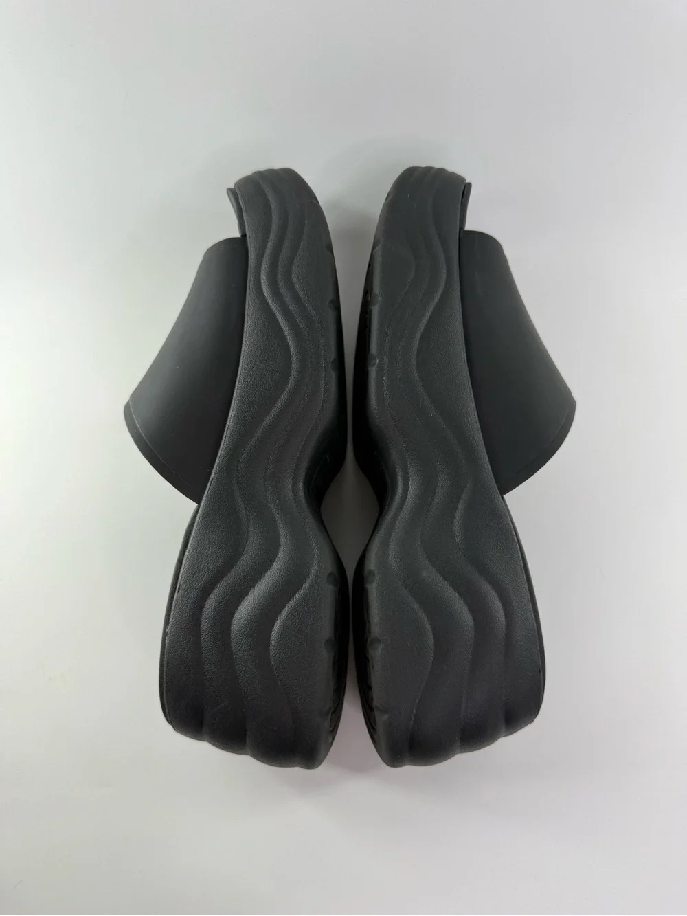 CROCS Skyline Platform Chunky Slide Sandals Black Women’s 6